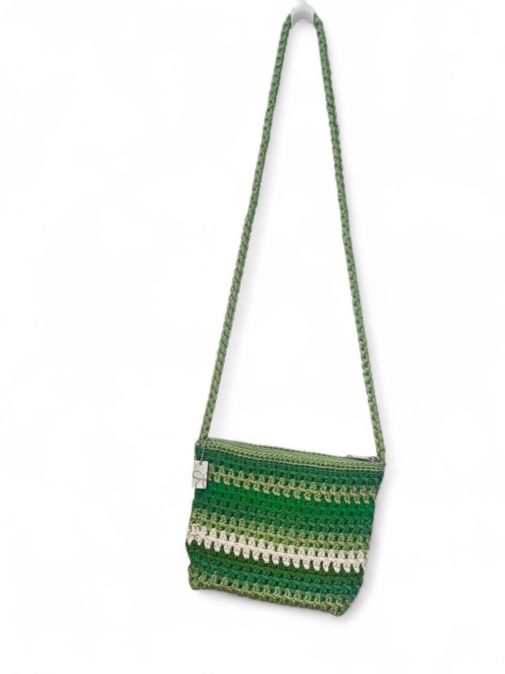BOHO Green Woven Crossbody Bag